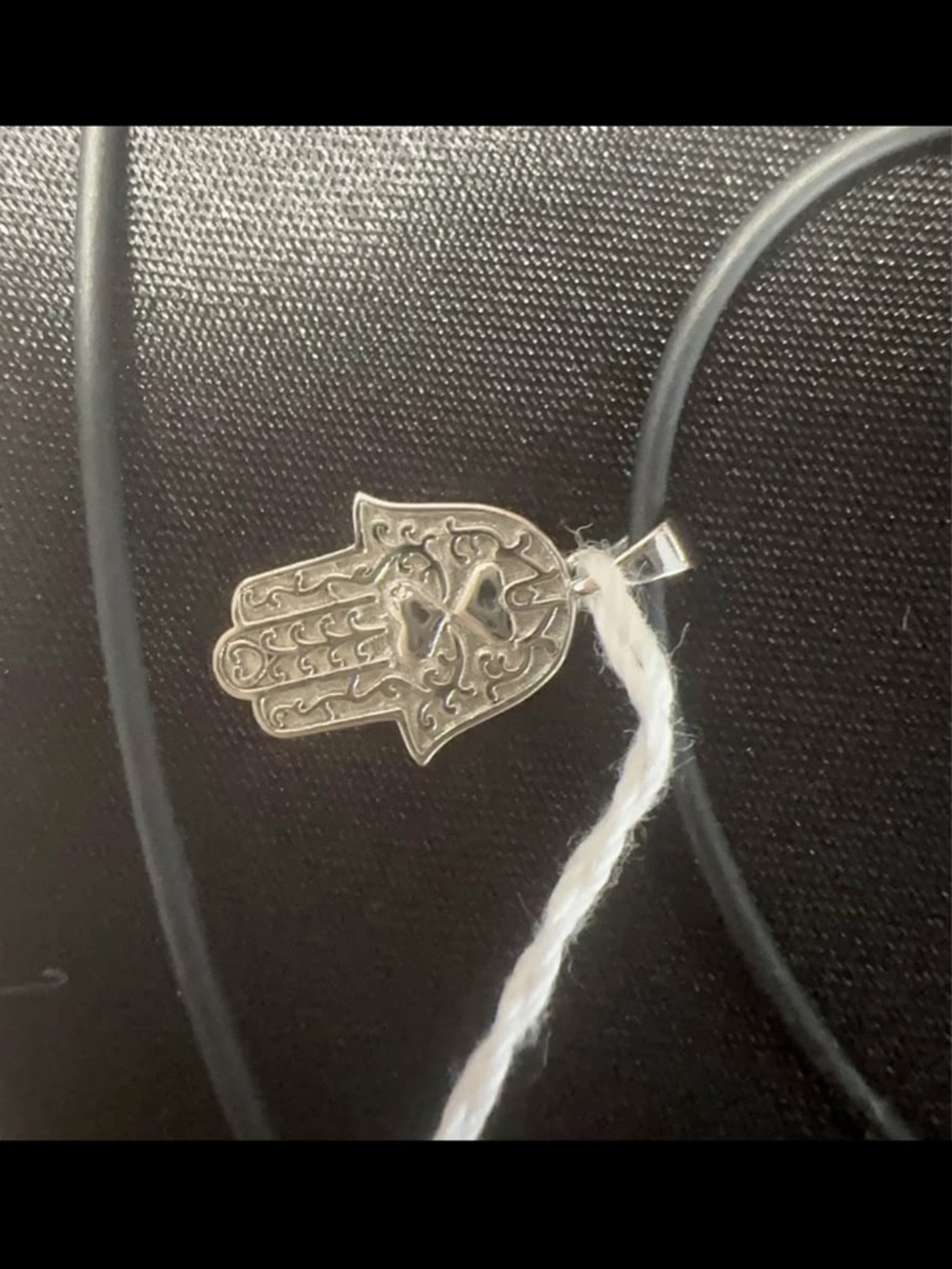 Hamsa Hand Pendant Necklace in Sterling Silver